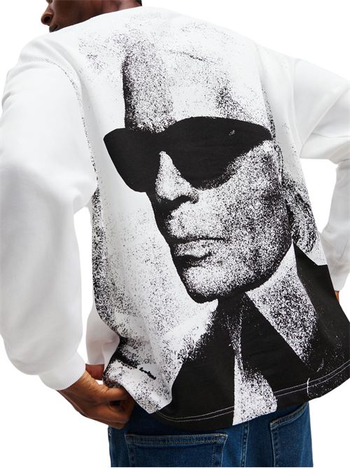 Felpa uomo bianca in cotone Karl Lagerfeld jeans | A1M20070100
